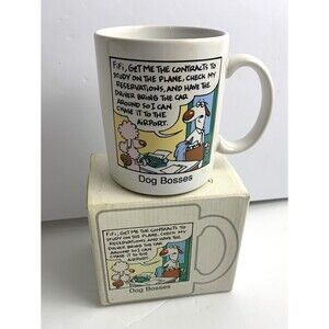 Vtg Hallmark Shoebox Greetings Coffee Mug Dog Bosses Cup